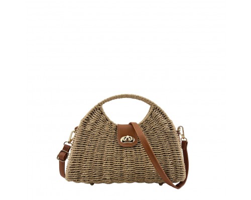 Bolso Bandolera Rafia Hombro Y Mano